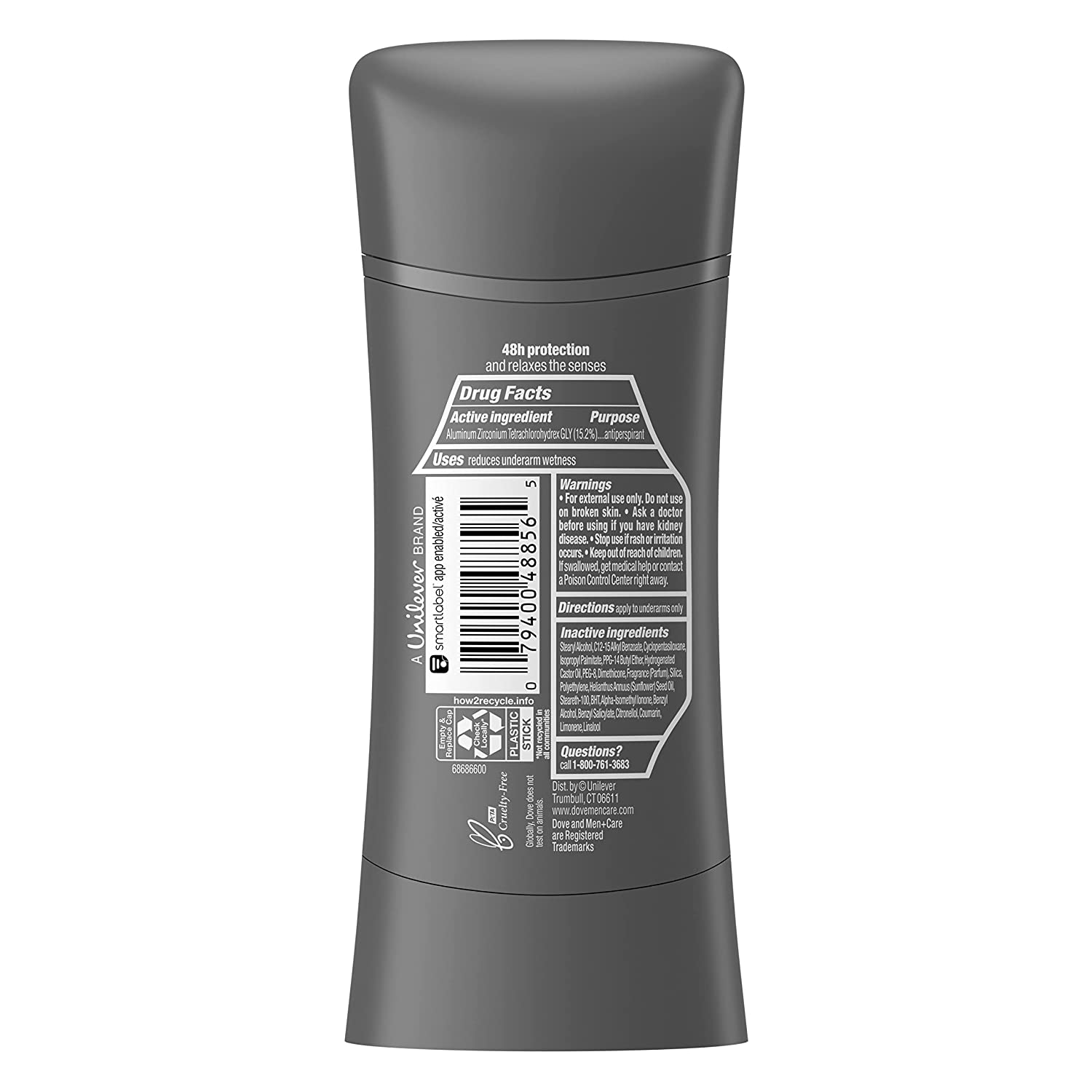 Dove Men+Care Antiperspirant Deodorant Sea Salt and Wild Lavender Natural Inspired Deodorant for men 2.6 oz 4 Count - Image 2